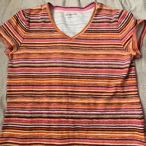 Striped V-Neck Top